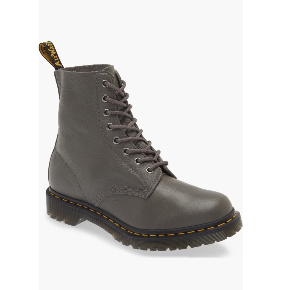 Dr. Martens 1460 Pascal Boot Gunmetal Gray Leather Combat Boots Women’s Size 5